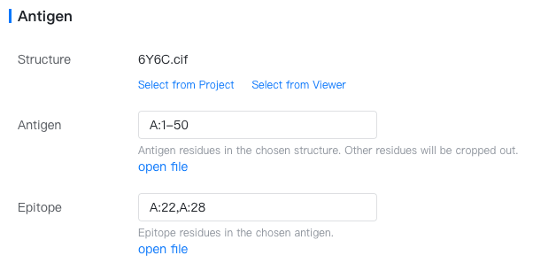 De Novo Antibody Design Input Antigen